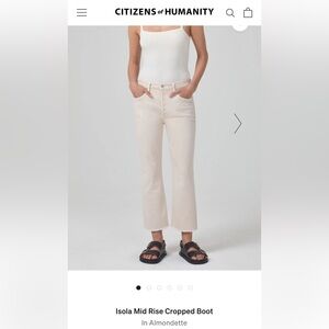 Citizens of Humanity Isola Cropped Boot NWT size 27 color Almondette